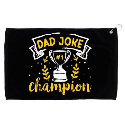 Dad Jokes Champion Grommeted Golf Towel