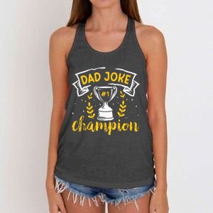 Dad Jokes Champion Women's Knotted Racerback Tank