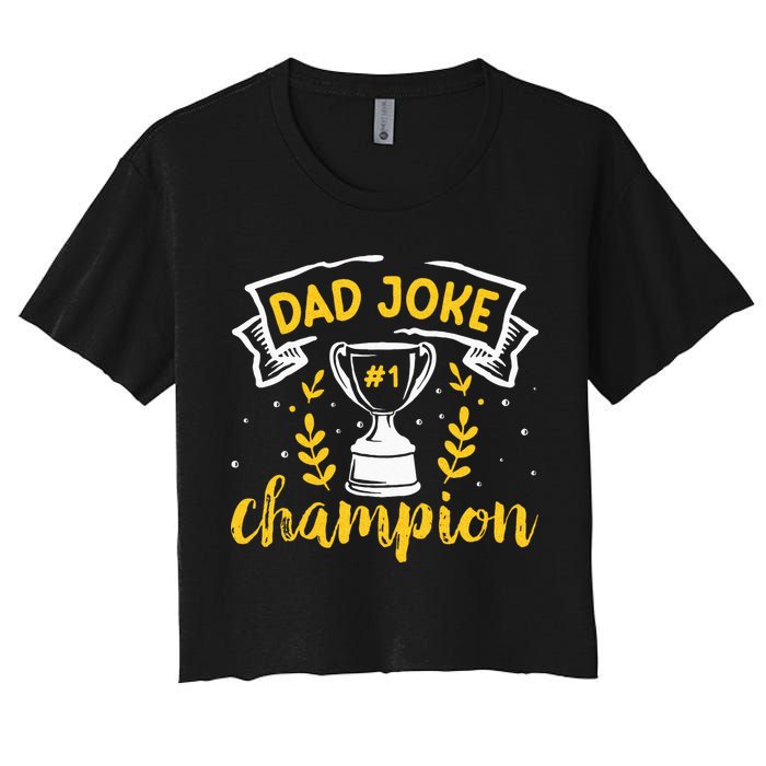 Dad Jokes Champion Crop Top