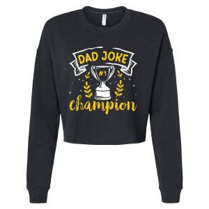 Dad Jokes Champion Cropped Pullover Crew