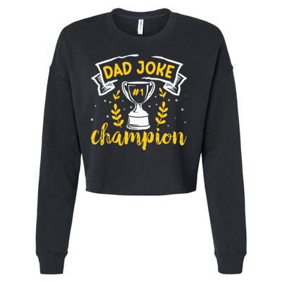 Dad Jokes Champion Cropped Pullover Crew