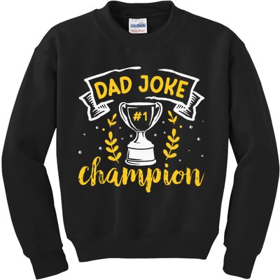 Dad Jokes Champion Kids Sweatshirt
