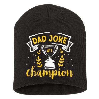 Dad Jokes Champion Short Acrylic Beanie