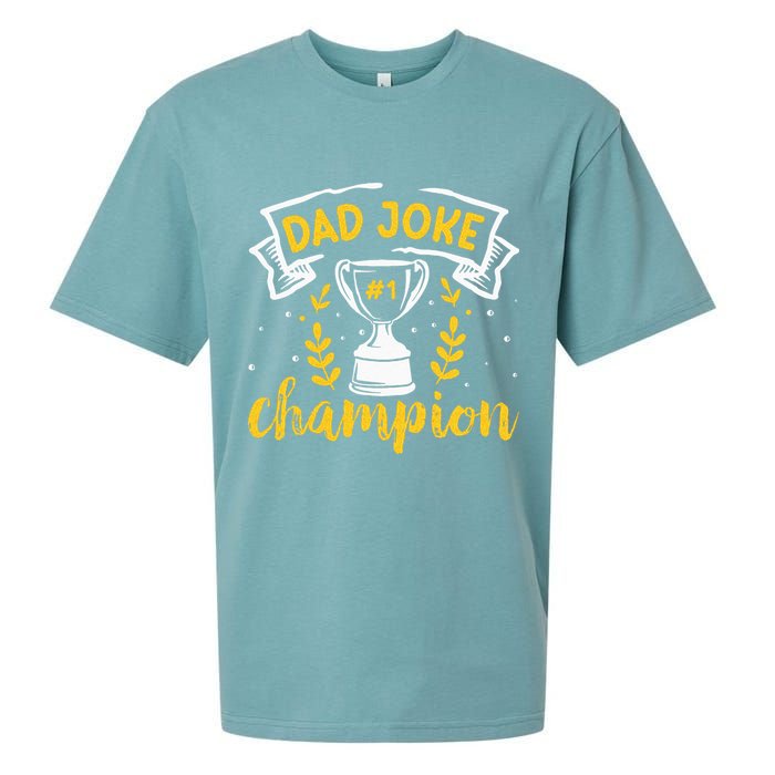 Dad Jokes Champion Sueded Cloud Jersey T-Shirt