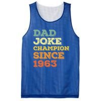 Dad Joke Champion Since 1963 Birthday Fathers Day Gift Mesh Reversible Basketball Jersey Tank