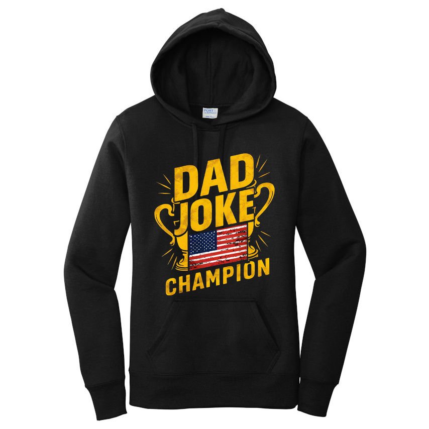 Dad Joke Champion Funny FatherS Day Dad Joke Women's Pullover Hoodie