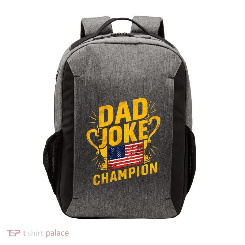 Dad Joke Champion Funny FatherS Day Dad Joke Vector Backpack