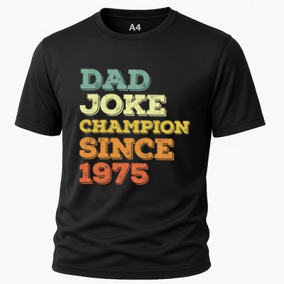 Dad Joke Champion Since 1975 Birthday Fathers Day Gift Cooling Performance Crew T-Shirt