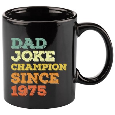 Dad Joke Champion Since 1975 Birthday Fathers Day Gift 11oz C Handle Ceramic Mug