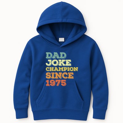 Dad Joke Champion Since 1975 Birthday Fathers Day Gift Kids Hoodie