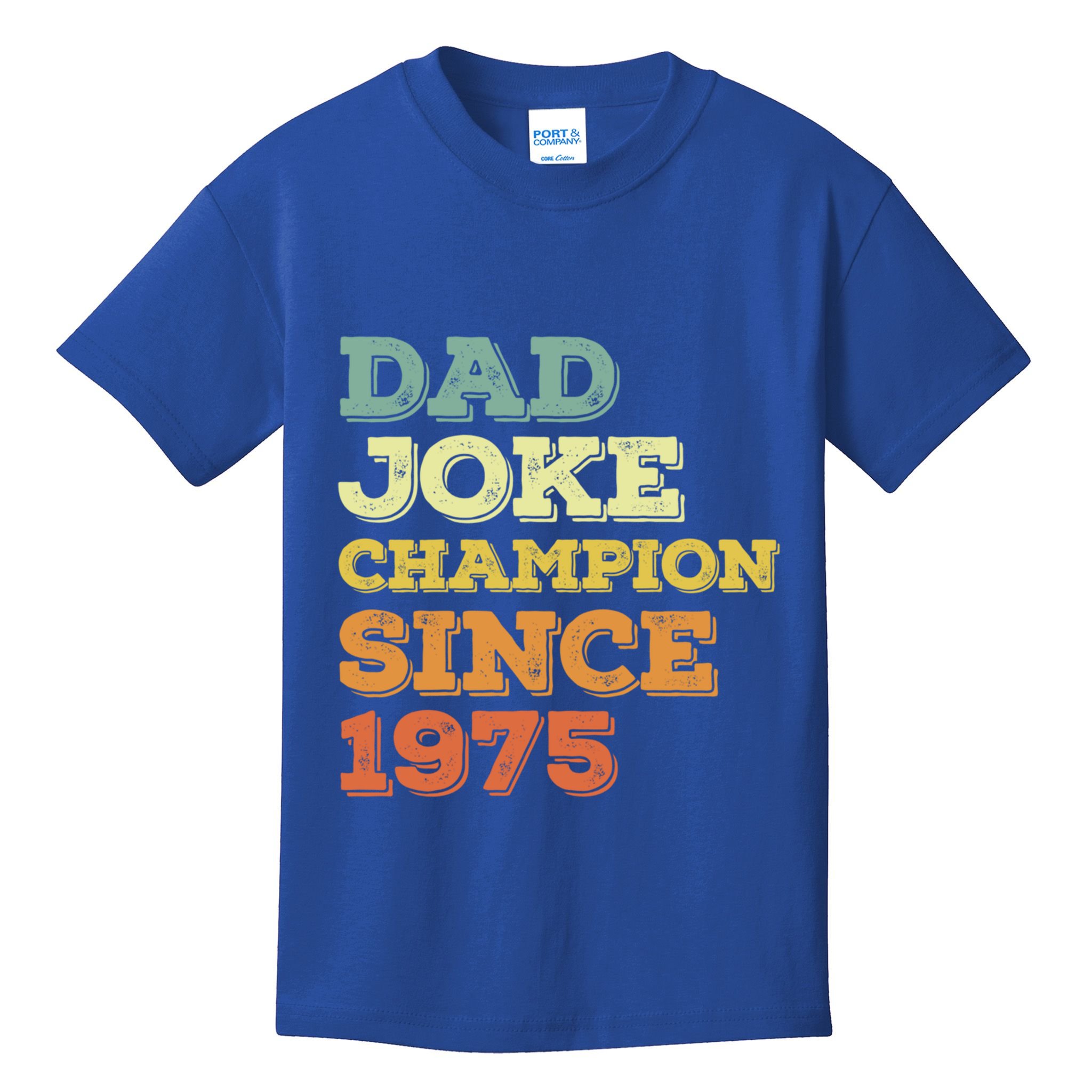 Dad Joke Champion Since 1975 Birthday Fathers Day Gift Kids T-Shirt