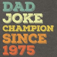 Dad Joke Champion Since 1975 Birthday Fathers Day Gift Cotton Canvas Backpack