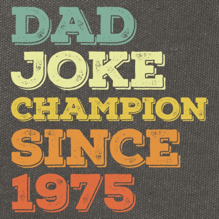 Dad Joke Champion Since 1975 Birthday Fathers Day Gift Cotton Canvas Backpack