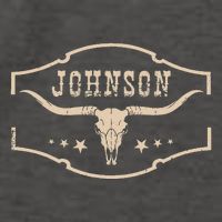 Distressed Johnson Cowhide Name Proud Bullskull Cow Vector Backpack