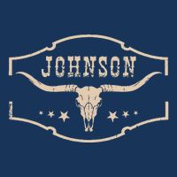 Distressed Johnson Cowhide Name Proud Bullskull Cow Infant Baby Jersey Bodysuit