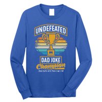 Dad Joke Champion Cool Gift Funny Fathers Day Gift Bad Puns Gift Long Sleeve Shirt