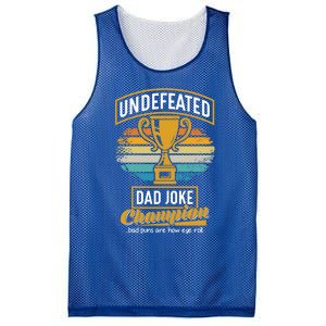 Dad Joke Champion Cool Gift Funny Fathers Day Gift Bad Puns Gift Mesh Reversible Basketball Jersey Tank