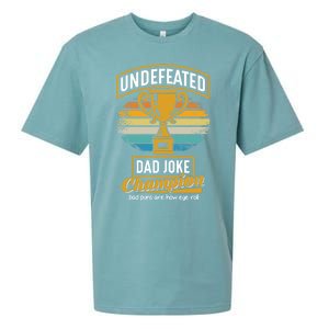 Dad Joke Champion Cool Gift Funny Fathers Day Gift Bad Puns Gift Sueded Cloud Jersey T-Shirt