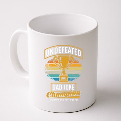 Dad Joke Champion Cool Gift Funny Fathers Day Gift Bad Puns Gift Coffee Mug