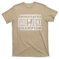 Dad Joke Champion Funny Fathers Day Gift Bad Puns T-Shirt