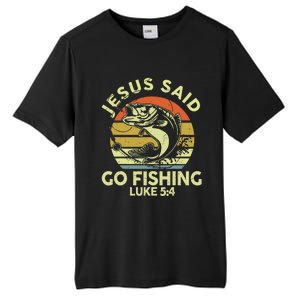 Dad Jesus Christ Said Go Fishing Bass Christian Funny Tall Fusion ChromaSoft Performance T-Shirt