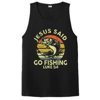 Dad Jesus Christ Said Go Fishing Bass Christian Funny PosiCharge Competitor Tank