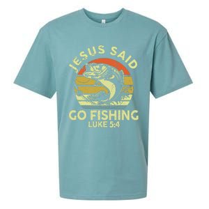 Dad Jesus Christ Said Go Fishing Bass Christian Funny Sueded Cloud Jersey T-Shirt