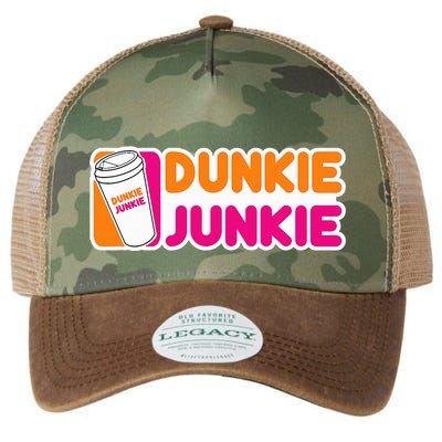 Dunkie Junkie Coffee Love Funny Coffee Saying Legacy Tie Dye Trucker Hat