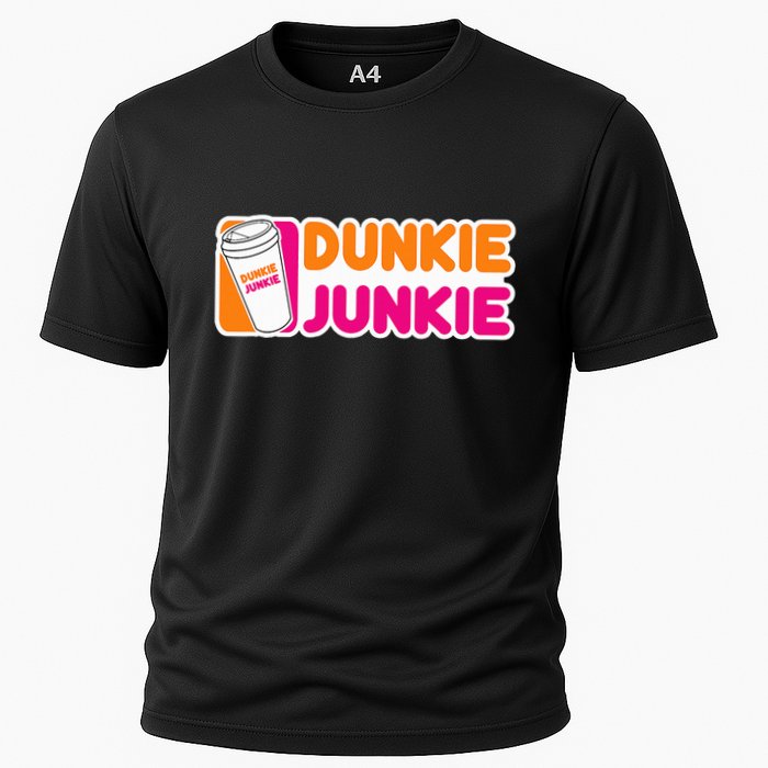 Dunkie Junkie Coffee Love Funny Coffee Saying Cooling Performance Crew T-Shirt