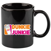Dunkie Junkie Coffee Love Funny Coffee Saying 11oz C Handle Ceramic Mug