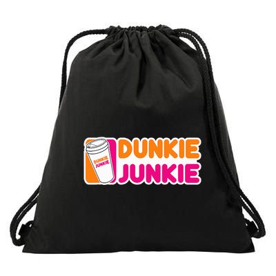 Dunkie Junkie Coffee Love Funny Coffee Saying Drawstring Bag