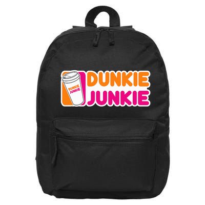 Dunkie Junkie Coffee Love Funny Coffee Saying 16 in Basic Backpack