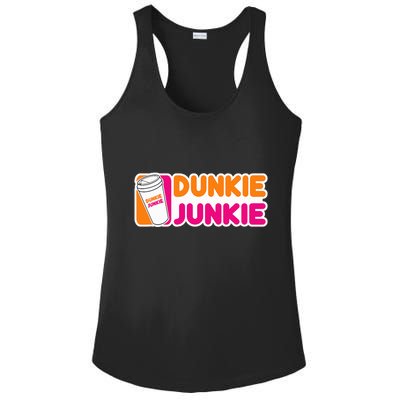 Dunkie Junkie Coffee Love Funny Coffee Saying Ladies PosiCharge Competitor Racerback Tank
