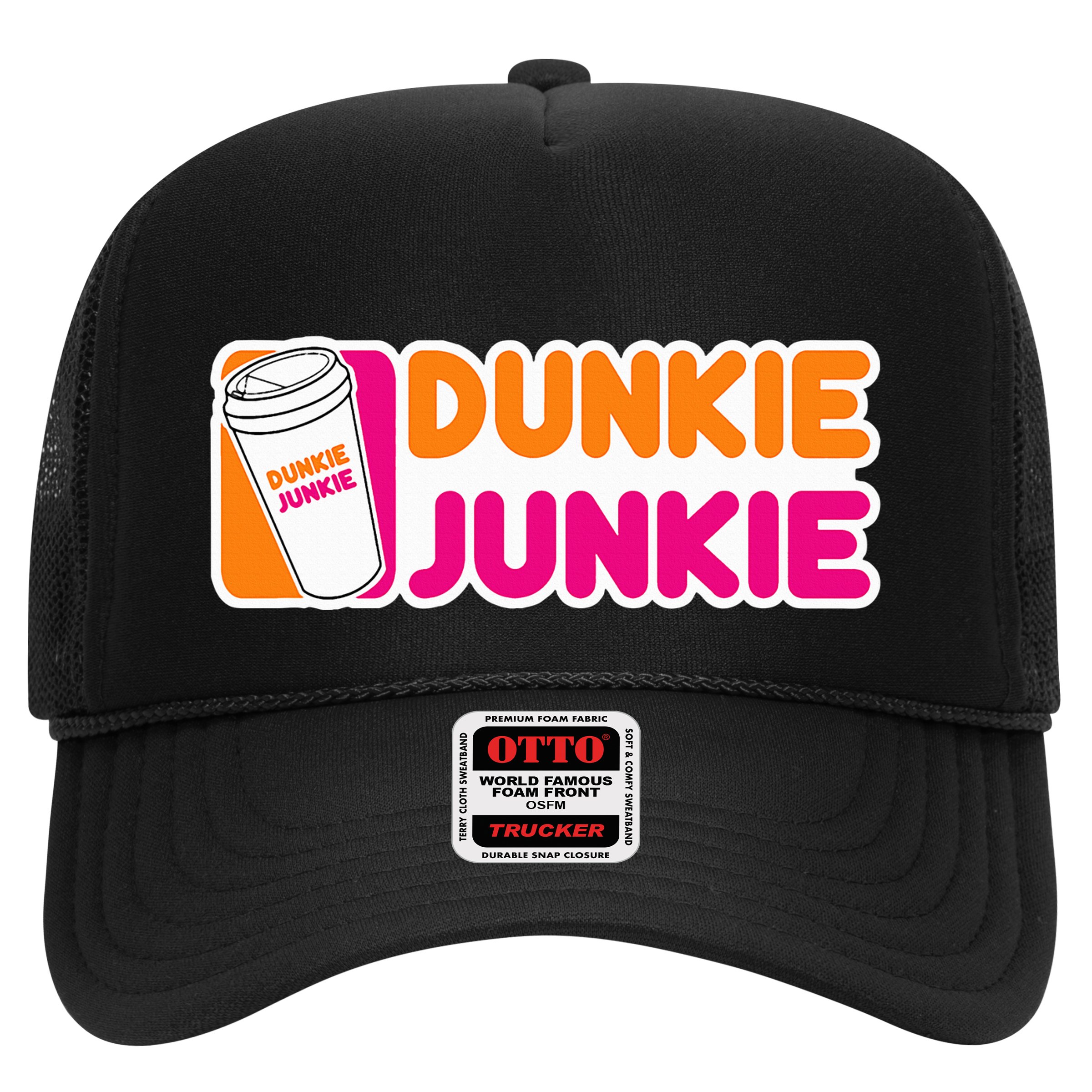 Dunkie Junkie Coffee Love Funny Coffee Saying Hat