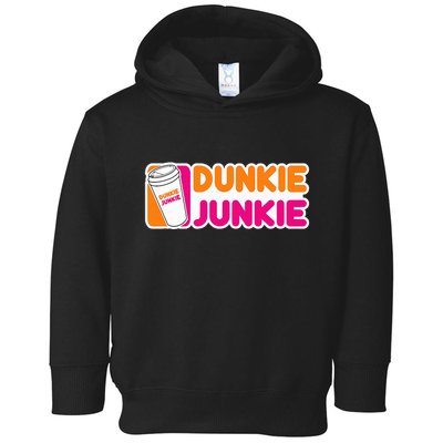 Dunkie Junkie Coffee Love Funny Coffee Saying Toddler Hoodie