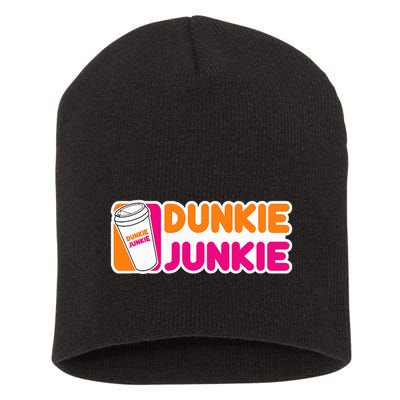 Dunkie Junkie Coffee Love Funny Coffee Saying Short Acrylic Beanie