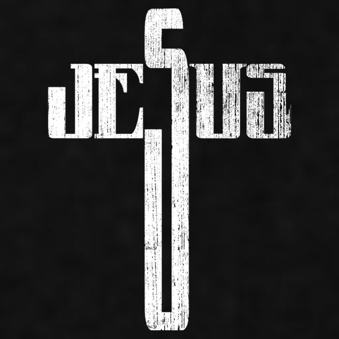 Distressed Jesus Cross Christian Religious Tee Ladies PosiCharge Tri-Blend Wicking Tank