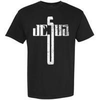 Distressed Jesus Cross Christian Religious Tee Garment-Dyed Heavyweight T-Shirt