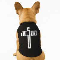 Distressed Jesus Cross Christian Religious Tee Doggie Tank