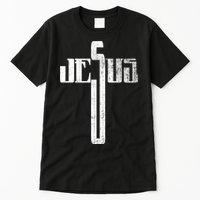 Distressed Jesus Cross Christian Religious Tee Tall T-Shirt