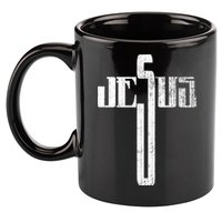 Distressed Jesus Cross Christian Religious Tee 11oz C Handle Ceramic Mug