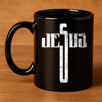 Distressed Jesus Cross Christian Religious Tee 11oz C Handle Ceramic Mug