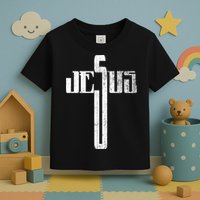 Distressed Jesus Cross Christian Religious Tee Toddler T-Shirt