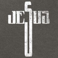 Distressed Jesus Cross Christian Religious Tee Cotton Canvas Backpack