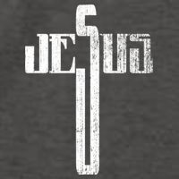 Distressed Jesus Cross Christian Religious Tee Vector Backpack