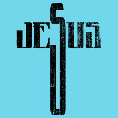 Distressed Jesus Cross Christian Religious Tee T-Shirt
