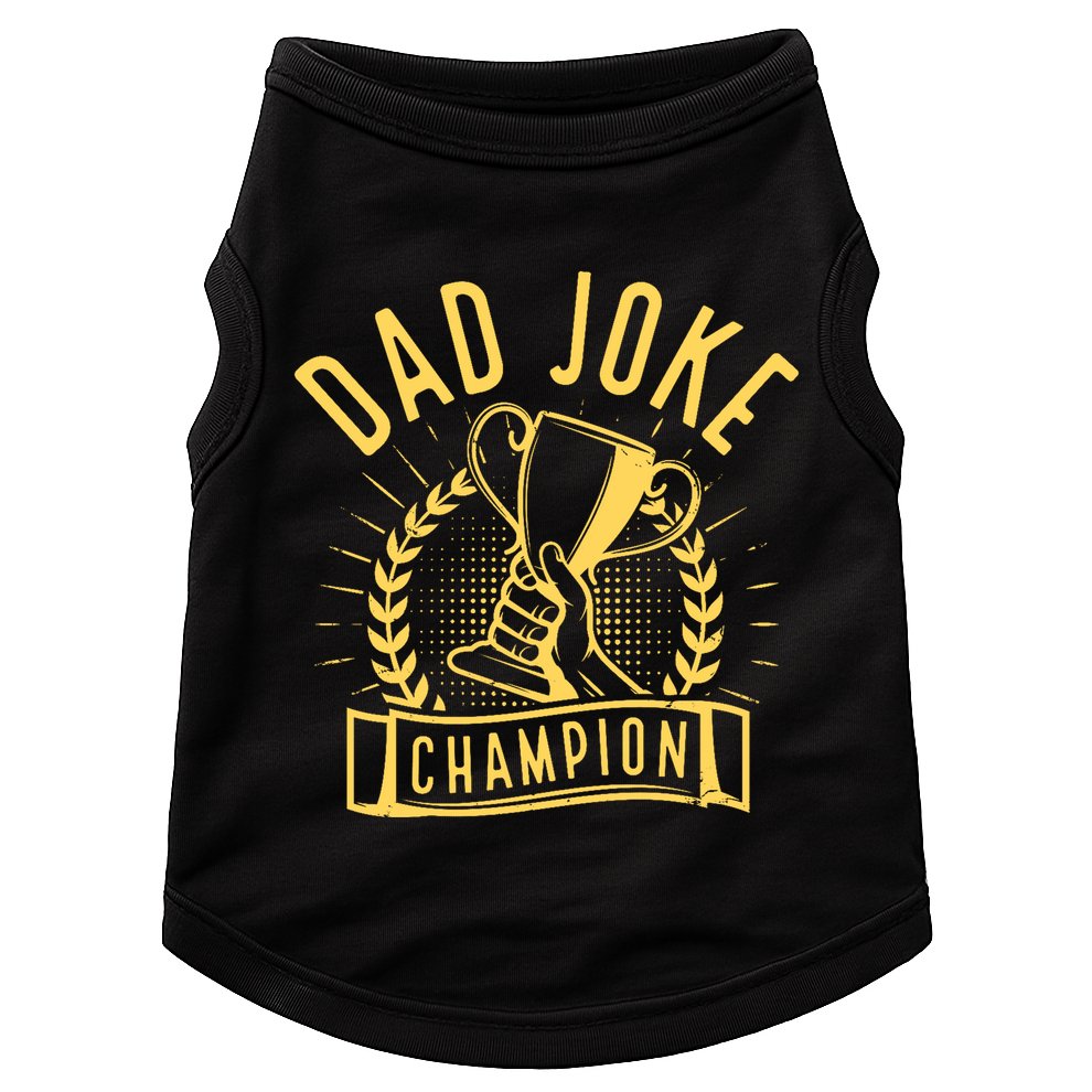 Dad Joke Champion Funny Fathers Day Gift Doggie Tank