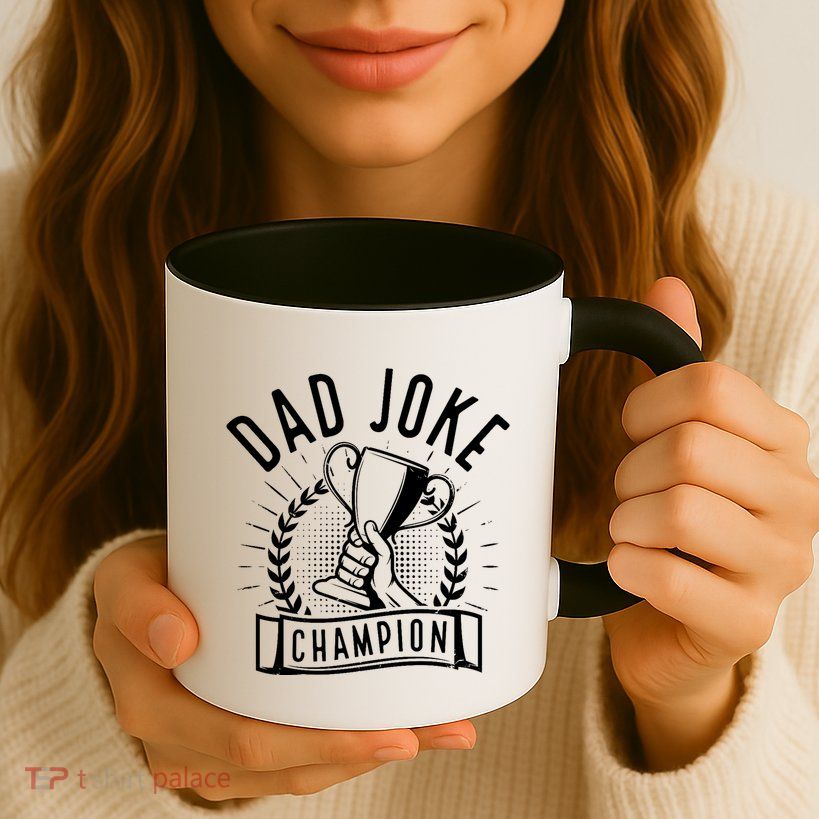 Dad Joke Champion Funny Fathers Day Gift Mug
