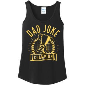 Dad Joke Champion Funny Fathers Day Gift Ladies Essential Tank