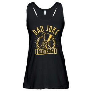 Dad Joke Champion Funny Fathers Day Gift Ladies Essential Flowy Tank